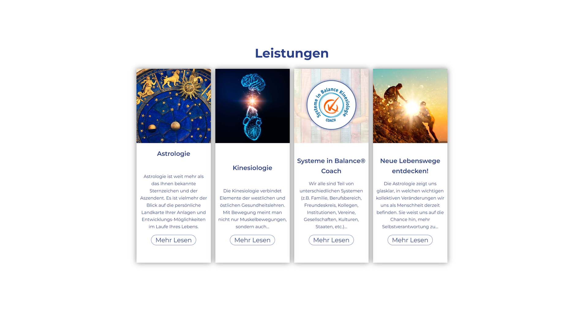 Portfolio Website Ausschnitt