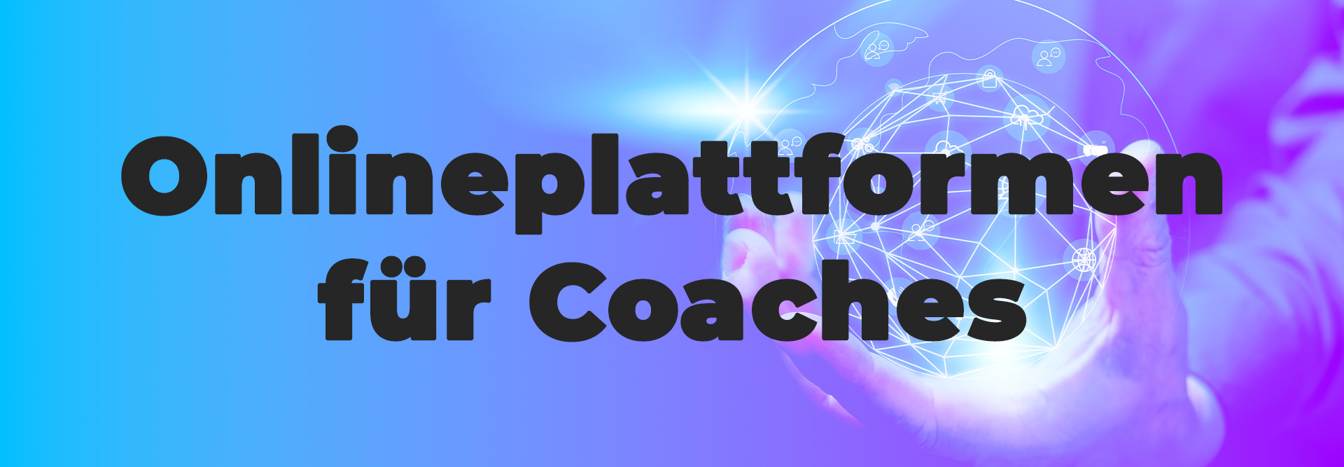 Onlineplattformen für Coaches als Banner